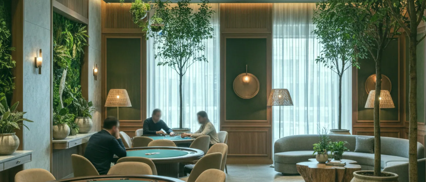 Sál Pavillon Roussel s dlouhými stoly